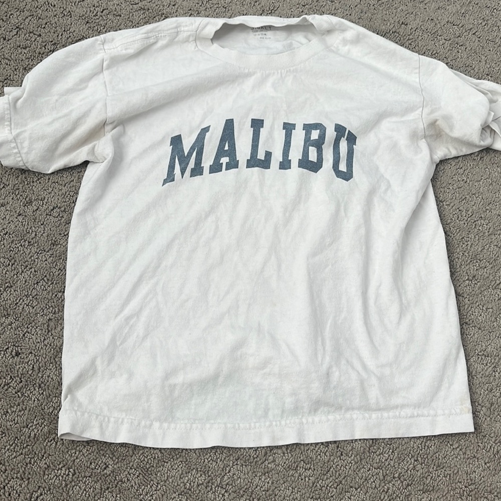 Brandy Melville white malibu shirt